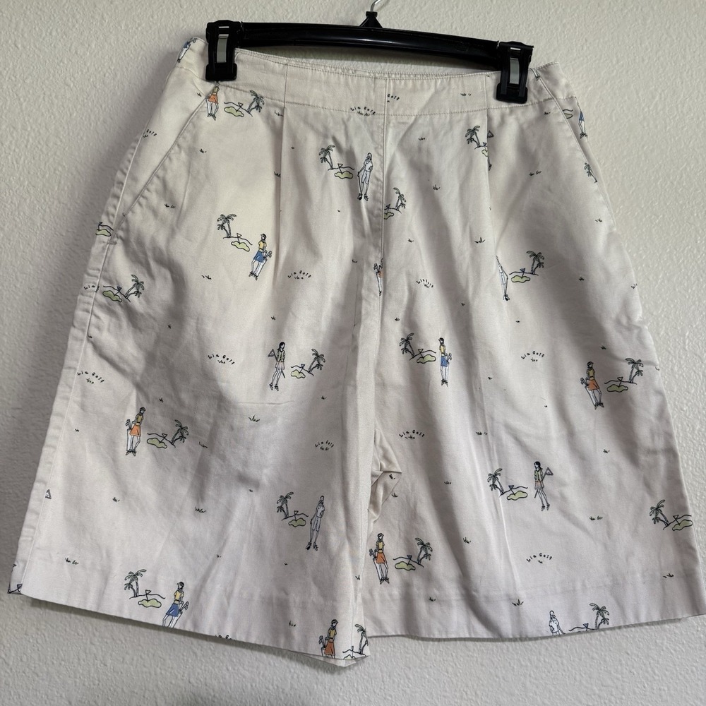 LIZ CLAIBORNE LIZGOLF Shorts Vintage Size 10 / 26" Waist Side Zip GOLFER Preppy